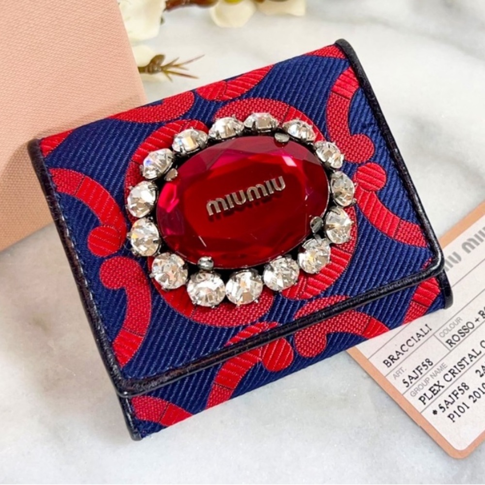Miu Miu Ultra Rare Jeweled Bracciali Coin Purse